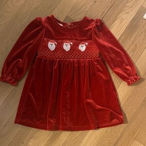 Festive Red Velvet Kids Dress